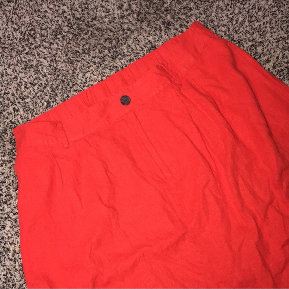 A New Day Linen Blend Red Pleated Woman’s MIDI Skirt | NWT - Picture 3 of 10